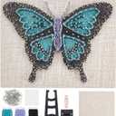 WEBEEDY DIY Blue Butterfly String Art Kit for Adults Beginners 3D Animal String Art Crafts Kit,Arts Crafts Kit Include All Necessary Accessories and Frame,Home Wall Decor Christmas Unique Gift