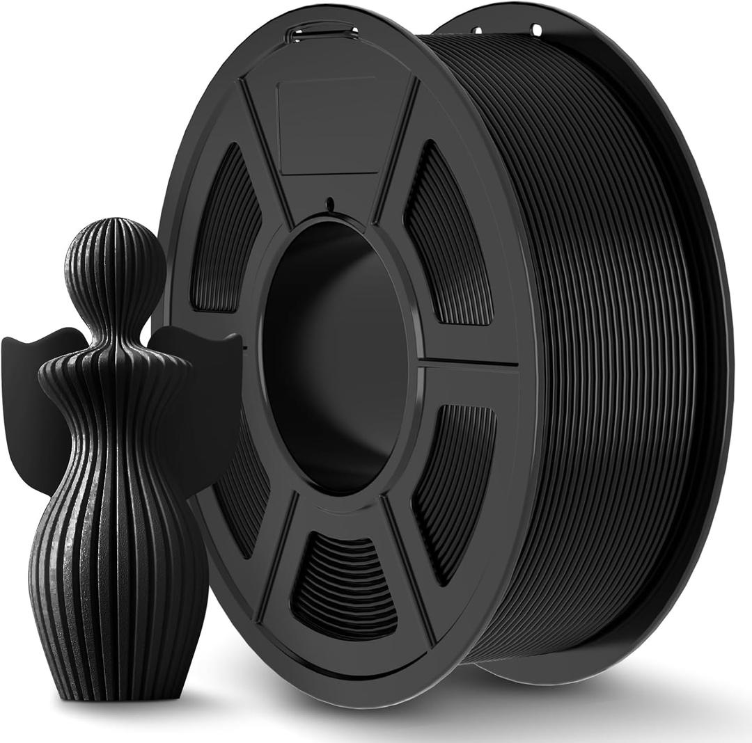 JAYO PLA+ Filament 1.75mm, PLA Plus 3D Printer Filament 1.1KG, Dimensional Accuracy +/- 0.02mm, Neatly Wound Filament, Toughness 3D Printing Filament, 1.1 kg Spool(2.42 LBS), 363 Meters, PLA+ Black