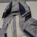 KOESON Four Legged Winter Dog Jacket with Adjustable Buckles, Turtleneck Windproof Fleece Jacket, Reflective Fullbody Puffer Coat Blue Grey XL