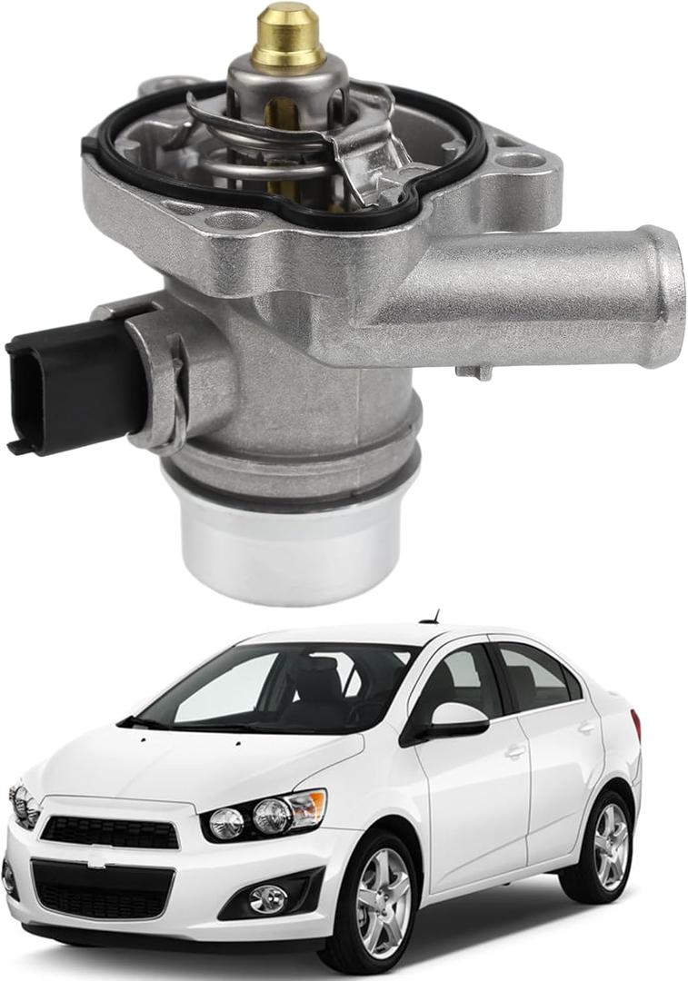 Upgrade Aluminium Engine Coolant Thermostat Housing Assembly Compatible with 2011-2020 Chevy Cruze Limited Sonic Trax Buick Encore 1.4L Replaces 25200455 55565336 55579010 55593034 902-808