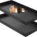 Wenqik 2 Pcs Guinea Pig Cage Liner Corrugated Plastic Cage Liner Base 2 x 4 Panel Size Guinea Pig Cage Bottom for Small Animals Hedgehogs Rabbits Cages Tray, 55 x 27 Inch(Black)