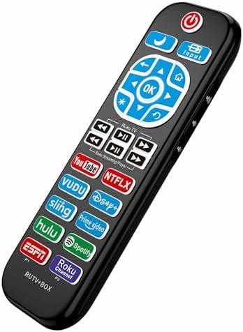Replacement Backlit Remote for TCL & Hisense Roku TV | Compatible with Roku Streaming Box (Essential TV Controls, Pairing Required)