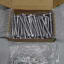 Tandefio 60 Pack 3/8'' x 4'' Lag Screw Kit with Washers Hot Dip Galvanized Hex Lag Bolts Heavy Duty Wood Screws for Wood Decks Fences (Silver)