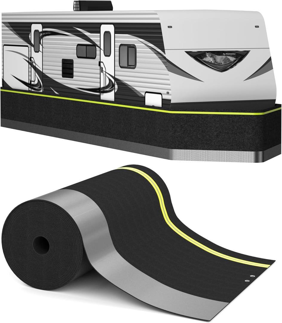 RV Skirting for Winter - Heavy Duty Insulated Camper Skirt Kit for Travel Trailers, 5th Wheel & Motorhomes, Waterproof, Windproof, Cold Weather Underpinning Cover, UV Resistant for Living (H'31 inches)