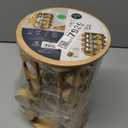 New England Stories Revolving Spice Rack Set with 20 Spice Jars, Kitchen Spice Tower Organizer for Countertop or Cabinet - Carousel Storage Includes 386 Spice Labels (Bamboo)