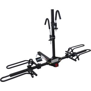 MaxxHaul Platform Bike Rack for 2 Bikes - Hitch Mounted Tray Carrier for SUV, Van, & Truck - Adjustable Tire Cradles & Foam Padded Hooks - Fits 2" Class III & IV Hitches (50027)