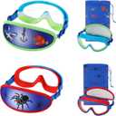 Kids Swim Goggles Age 3-8, Toddler Goggles No Hair Pull,Child Swimming Mask Fabric Strap