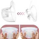 Momcozy M5 Full Set Collector Cup, Original M5 Breast Pump Replacement Accessories, with Double-Sealed 24mm Flanges