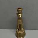 Candle Stick Holder Table Decor - Leopard Resin Modern Golden Candlestick Holder Coffee Table Decor Gold Candle Stand for Living Room 3.25 x 3.25 x 9.25 Inch Guichifun