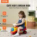 VEVOR Ride On Push Car for Toddlers, Ages 19+ Months, Ride Racer, Sit to Stand Toddler Ride On Toy, Kids Ride On Car with Music Steering, Horn & Under Seat Storage, Ride On Toy for Boys Girls,