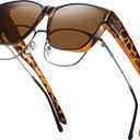 GEGURI Polarized Sunglasses Fit Over Glasses for Men Women, Oversized Square Sun Glasses UV400 Protection Shades