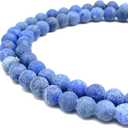 ABCGEMS (2.5mm Large Hole- Matte Finished) Afghanistan Lapis Lazuli Beads (Located in The Remote Kokcha River Valley, High in The Hindu Kush Mountains) Smooth Round 8mm (Not Shiny)