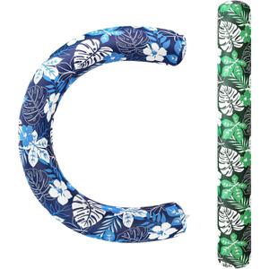 WERNNSAI Inflatable Pool Noodles 2 Pack Fabric Covered Curved Swimming Pool Float Set for Adults Swimming Accessories for Summer Vacation Sea Beach Lake Water Games Party