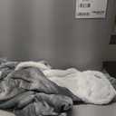 Wearable Heated Blanket Electric Snuggle Throw Blankets,Flannel&Sherpa Heating Blanket with Sleeves Foot Pocket (Light Gray)