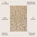 JONATHAN Y Palm Frond Indoor Outdoor Area Rug 4X6 Brown/Beige, Nevis for Backyard, Patio, Porch, Easy-Cleaning, High Traffic, Pet-Friendly, Non-Shedding (SMB119A-4)