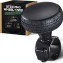 Steering Wheel Knob  Stealth Black Edition, Premium No-Logo Spinner for Standard Wheels (1.1"1.5"), Smooth Bearings, Discreet & Comfortable Driving Aid, Ideal for Cars, Boats, Golf Carts & UTVs