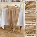 Fanami 3 Pack Cheesecloth Table Runner -10FT Nude Brown Boho Gauze Cheese Cloth Table Runner 120 Inches Long Rustic Sheer Fabric Centerpieces for Wedding Birthday Party Bridal Baby Shower Decorations