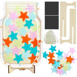 Magnetic Reward Jar, Magnetic Star Jar Reward System for Classroom Home, Magnetic Reward Jar for Classroom Board Suitable Student School Behavior Management Classroom Tools