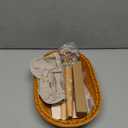 Basket with Terracotta Stone - Handcrafted Oval Bread Basket for Serving Rolls, Tortillas,and Muffins - Eco-Friendly, Perfect for Dining, Gifting, and Farmhouse Decor