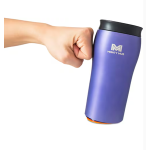 Mighty Mug | The Untippable Mug | Grips When Hit, Lifts for Sips | Insulated Stainless Steel Tumbler | Cupholder Friendly | Gifts for Women Men All | Leakproof | 6 Hour Hot / 24 Cold | 12oz |  Purple