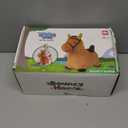 iPlay, iLearn Bouncy Pals Brown Hopping Horse, Toddler Plush Animal Hopper Toy, Kids Inflatable Ride on Bouncer W/Pump, Indoor Outdoor Jumper, Birthday Gifts for 18 24 Months 2 3 Year Old Boys Girls