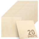 Baltic Birch Plywood - 1/8 Inch Thickness - 11.8" x 11.8" Square Wood Sheets for Laser Cutting, CNC Cutting and Crafts - Pack of 20, by TX Liteart