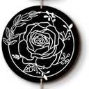 BBTO Boho Wall Decoration Moon Phases Wall Art Stars Moon Decoration Minimalist Room Wooden Gothic Witchy Door Pediments Hanging Sign(Black, White)