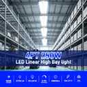 Hykolity 4 Pack 4FT 250W LED Linear High Bay Shop Light, 33750LM 135LM/W, 100-277V, 0-10V Dim, 5000K Daylight Hanging Light for Warehouse Workshops