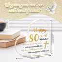 80th Birthday Gifts for Women,Gifts for 80 Year Old Woman,80 Year Old Gift for Women,1945 Birthday Gift for Woman,Happy 80th Birthday Decorations Acrylic Plaque