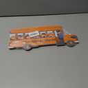 First Day of School Decoration - 13'' x 5'' School Bus Design - Welcome Wood Sign With 5 Hanging Apple - Display Picture Boards with 30 Clips - Back To School Hanging Plaque Decor For Classroom- A03