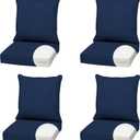 Arden Outdoor Foam Deep Seat Cushion (4-Pack), 22x24, Premium High-Density Foam, Never Flattens, Weather-Proof for Patio Chair Sofa Couch, Sapphire Blue Leala