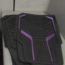 PIC AUTO Heavy Duty Rubber Floor Mats, Purple Aluminum Film Car Mats Set, Front and Rear Car Mats with Anti-Slip Backing, All Weather Protection, Trim-to-Fit for Automotive SUV, Sedan, Van