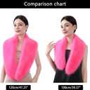 Dikoaina Women's Faux Fur Collar Scarf Wrap  Winter Warm Shawl Cape Elegant Neck Warmer for Ladies (120cm, Light Tan)