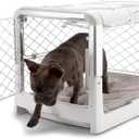 DIGGS Revol Collapsible Dog Crate with Wheels - Premium Portable Dog Crate - Safe, Stylish, and Convenient Indoor Kennel (Ash, Small) (Small (28.5"L x 19.8"W x 20.6"H))