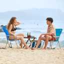 #WEJOY Folding Beach Chair for Adults, Lightweight Beach Chair with Shoulder Straps, High Back Camping Chairs with Hard Armrest, Supports 300lbs for Outdoor Lawn Concert