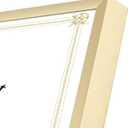 Golden State Art, 8.5x11 Aluminum Frame, Real Glass, Metal Frame for 8.5 by 11 inch Document, Certificate, Diploma. with Easel Stand (Gold, 1 Pack)