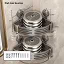 VOLPONE Shower Caddy Corner Suction Cup Shower Shelf Corner No Drilling Bathroom Shower Organizer Storage Rack Adhesive (1-Pack, gray)