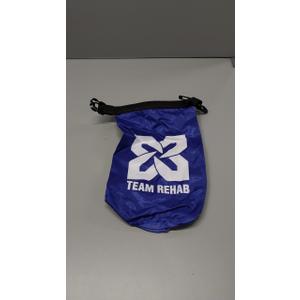 7 small bags, pouches, blue, white logo