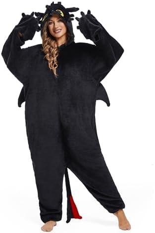 Unisex Animal Onesie Pajamas Adult Cosplay Dragon Sleepwear Halloween Party Costumes XL