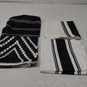 DFXSZ Outdoor Pillow Covers 18x18 Inch Set of 4 Waterproof Modern Geometry Throw Pillows Outdoor Summer Waterproof Decor for Patio Funiture Garden Polyester Cushion Covers 013A (Black)