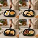 LECOOKING Nonstick Crepe Pan, 8.5 Inch Griddle Pan, Fry Pans for Cooking Eggs, Omelettes, and More - Non-Stick Marble Coating Skillet Induction Compatible