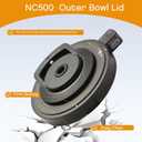 NC500 Series Outer Bowl Lid for Creami Deluxe Ice Cream Maker Compatible with Ninja NC500,501 Series -Replacement Lid for Creami Accessories - Perfect Fit