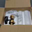 Emak Modern 22 Inch Bathroom Light Fixtures Over Mirror, Black Gold Vanity Lights with Milk Glass Shade, 2-Light Wall Sconce for Bathroom, Bedroom, Hallway, VL085-BKBGD-ML-2