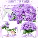 8 Pack Purple Peonies Artificial Flowers, Fake Silk Hydrangea Bouquet for Bridal Wedding Home Table Decor Reusable Dining Opening Ceremony Birthday Arrangement Faux Floral
