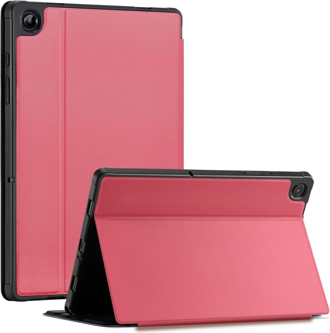 CoBak Case for Samsung Galaxy Tab A11+ Plus 11 2025, Multi-Viewing Angles, All New PU Leather Folio Stand Cover with Auto Sleep Wake Feature for Samsung Galaxy Tab A11+ Tablet 11-inch, Peony Pink