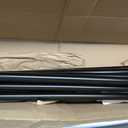 TONIAL Black Double Curtain Rods for Windows, 72-150 Inch, Simple Finials