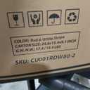 Crestlive Outdoor Chaise Lounge Cushions, 3 Years Fade Resistant Water Resistant Lounge Chair Cushion, 72''L x 21''W, Set of 2, Red Cabana Stripe