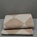 Beeiva Checkered Print Carpet Runners for Hallway 12ft, Beige Neutral Washable Long Hallway Runner Rug 2.5x12, Moroccan Gingham Diamond Carpet Ultra Thin Faux Wool Rug for Kitchen Decor