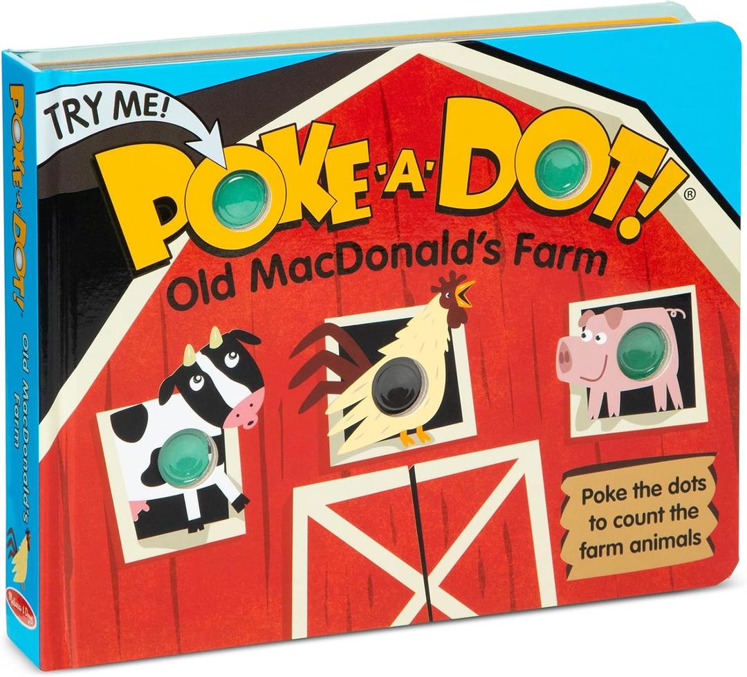 Melissa & Doug Poke-a-Dot! Old MacDonalds Farm, Interactive Children's Board Book with Buttons to Pop, Educational Sensory Toy for Toddlers & Preschoolers Ages 3+ - FSC Certified Melissa & Doug Poke-a-Dot! Old MacDonalds Farm, Interactive Children's Board Book with Buttons to Pop, Educational Sensory Toy for Toddlers & Preschoolers Ages 3+ - FSC Certified