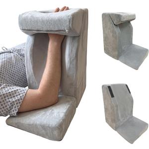 Arm Elevation Pillow for Post Surgery Recovery, High-Density Foam Support for Broken Wrist, Elbow & Shoulder, Large Arm Rest for Sleeping with Non-Slip Base & Detachable Grip (Right)